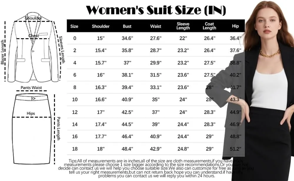 2 Piece Double Breasted Skirt Sets for Women Business Office Formal Dress Suit Interview Outfits for Women