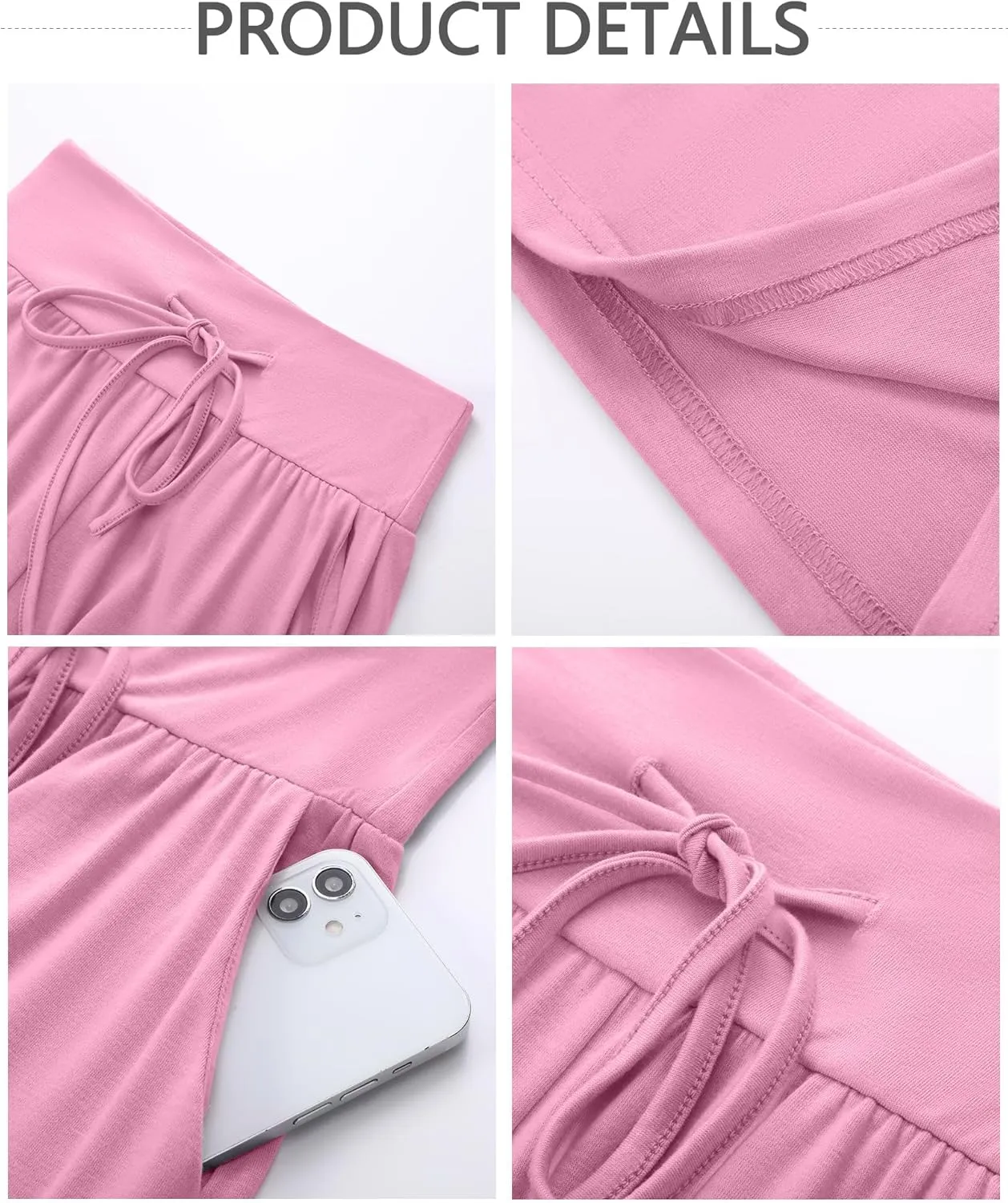 3 Pack Women's Wide Leg Pants Casual High Waist Flare Trousers Lounge Palazzo Yoga Sweatpants with Pockets