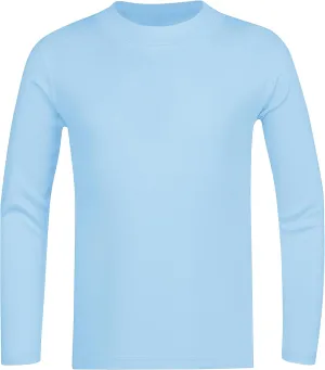 5T to Youth UPF 50  Long Sleeve Rash Guard - Boys and Girls UV Protection Moisture Wicking Athletic T-Shirt