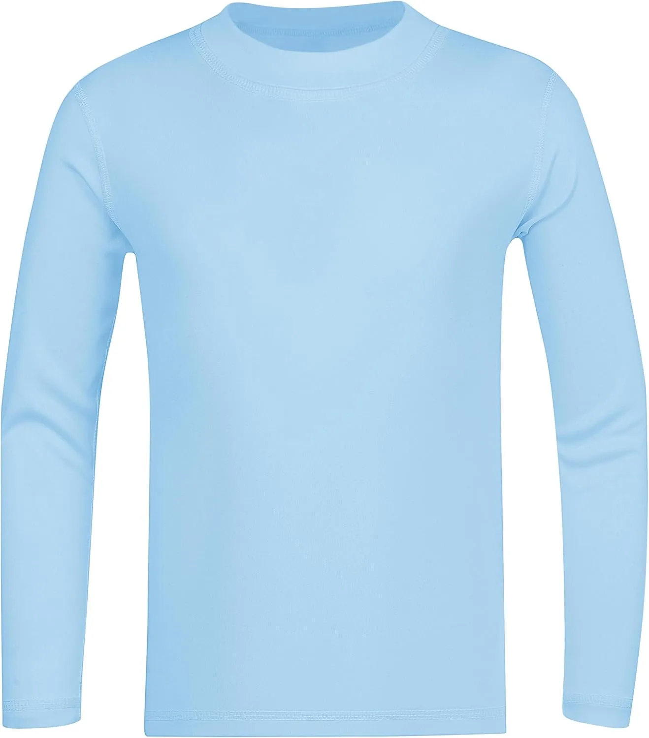 5T to Youth UPF 50  Long Sleeve Rash Guard - Boys and Girls UV Protection Moisture Wicking Athletic T-Shirt
