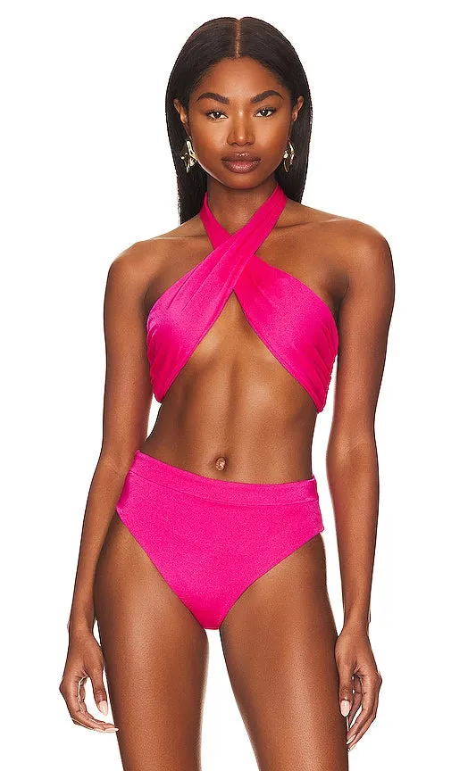 Agua Bendita x REVOLVE Nola Bikini Top in Fuchsia