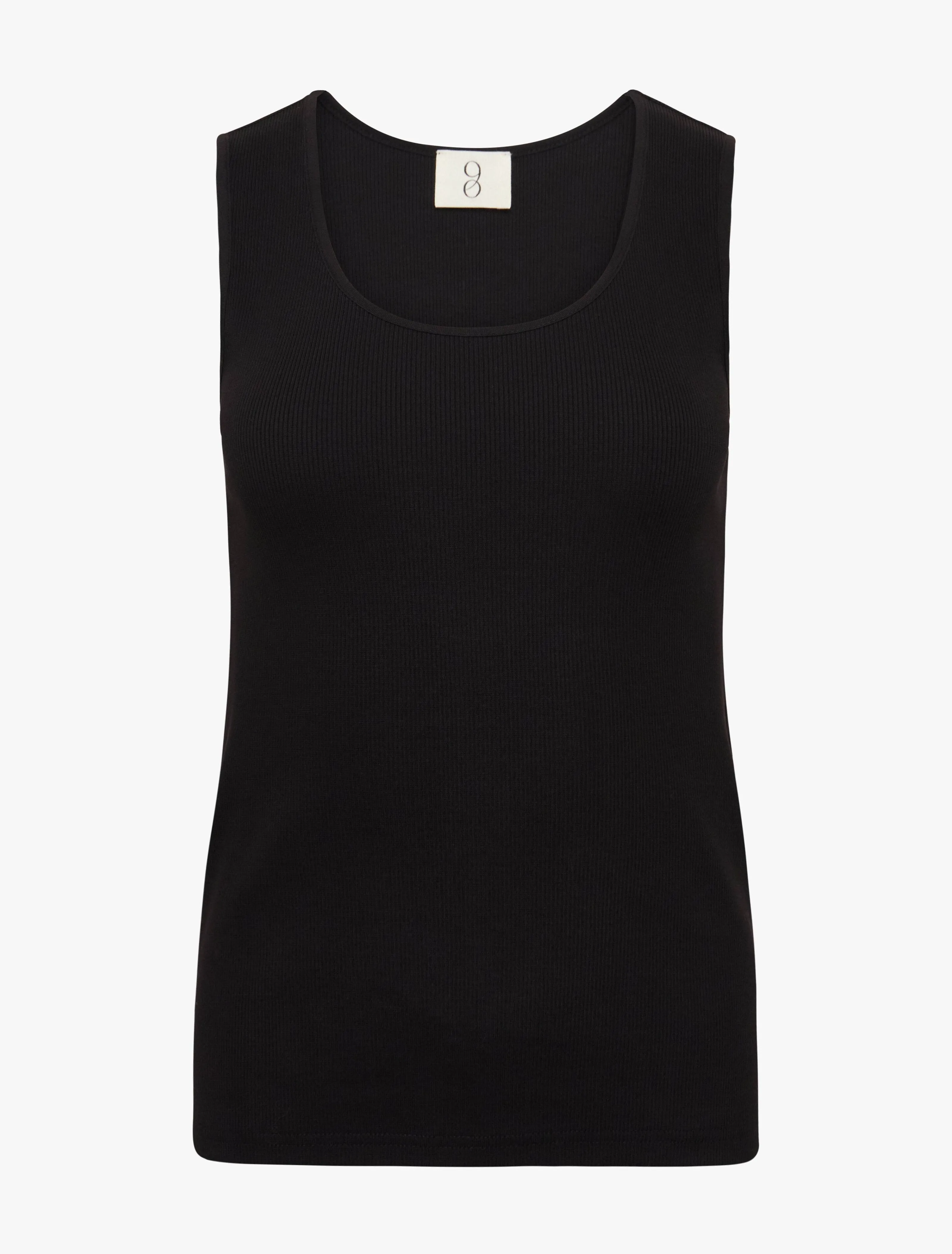 Azami Signature Rib Scoop Tank In Black