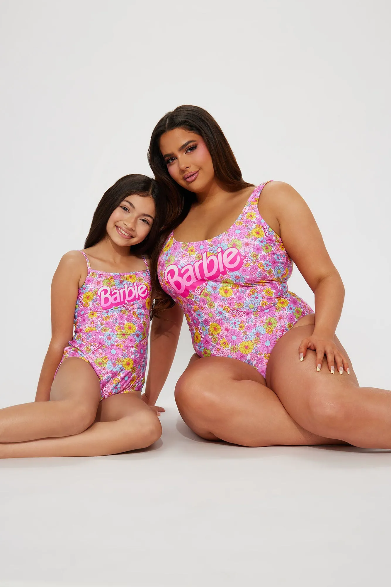 Barbie Sun And Fun 1 Piece Swimsuit - Pink/combo