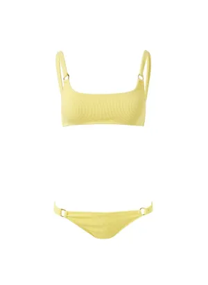 Bari Yellow Ridges Bikini