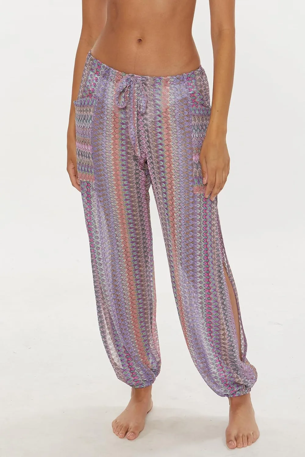 BECCA womens Horizon Harem Pants, Casual, Side Cargo Pockets, Beach Cover Ups for Women