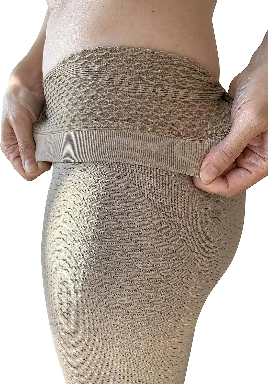 Bioflect Capri Compression Leggings with Bioactive Fibers and Raised Massaging Knit for Support and Comfort