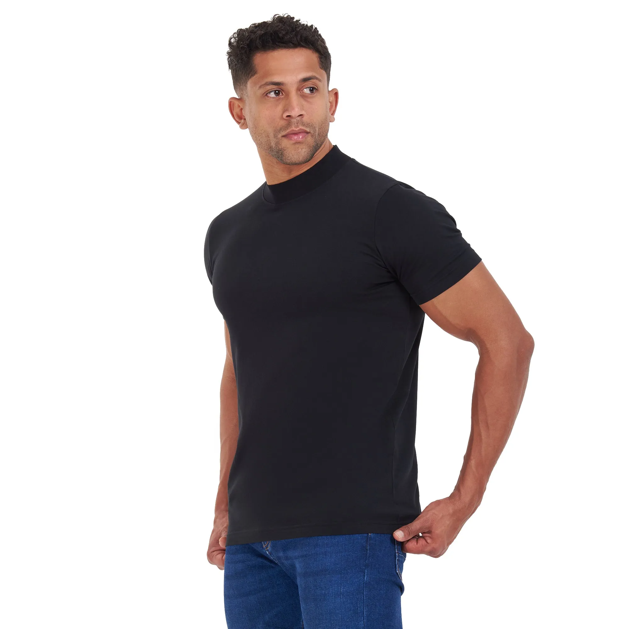 Black High Neck T-shirt