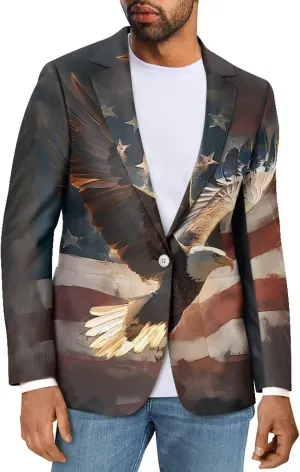 Blazer for Men Regular Slim Fit Suit Jacket Casual Sport Coats with Pockets One Button Formal Dress Size XS-5XL