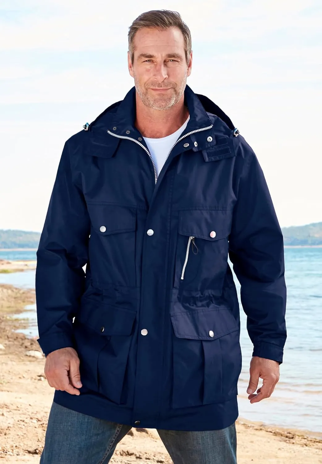 Boulder Creek by KingSize Men's Big & Tall Lightweight Expedition Parka