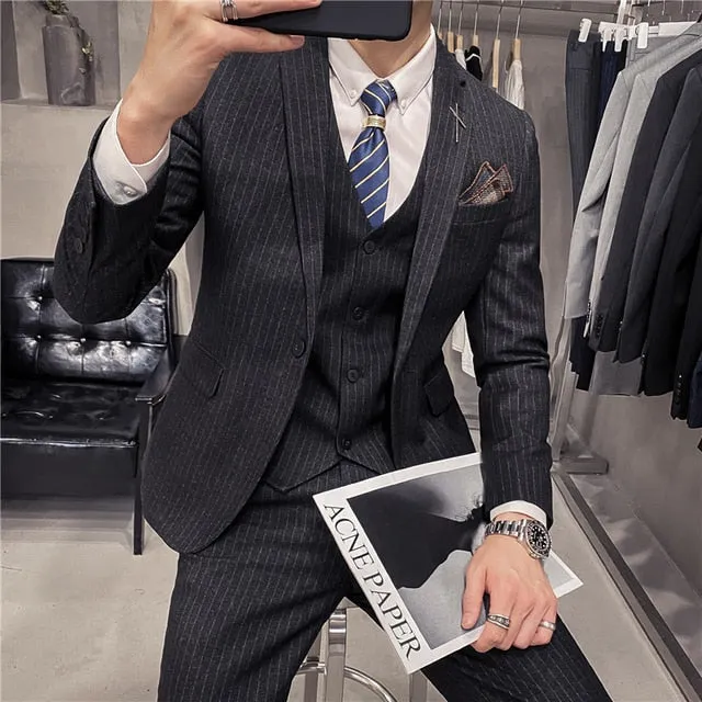 British Business 3 Piece Suit(blazer vest pants)