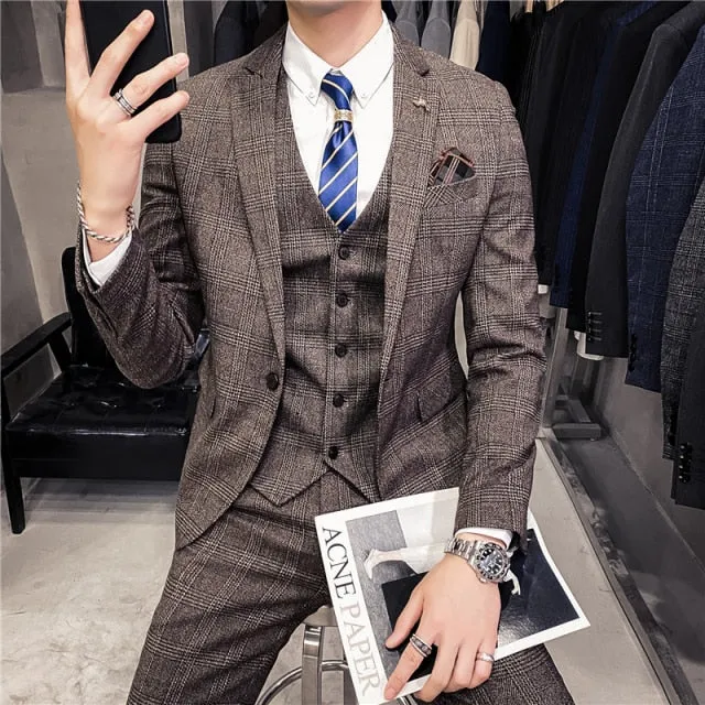 British Business 3 Piece Suit(blazer vest pants)