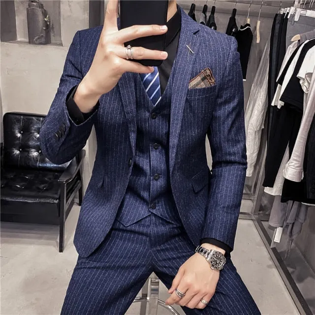 British Business 3 Piece Suit(blazer vest pants)