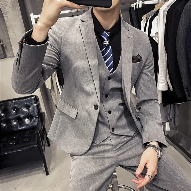 British Business 3 Piece Suit(blazer vest pants)