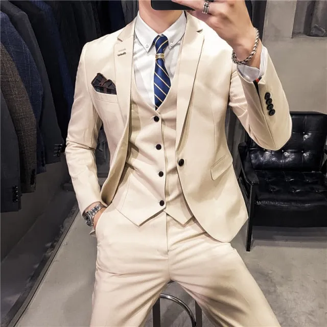 British Business 3 Piece Suit(blazer vest pants)
