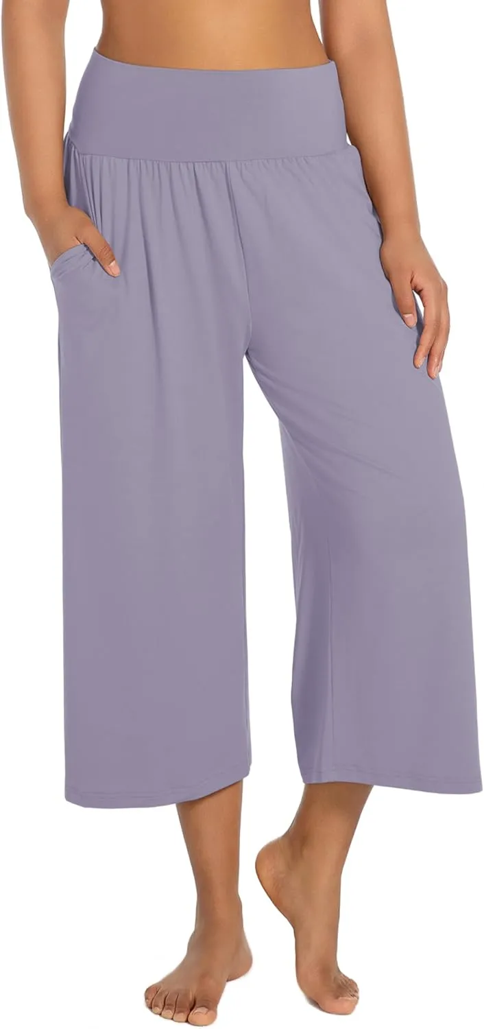 BUBBLELIME 20"/27"/29"/31"/35" Women's High Waist Casual Wide Leg Yoga Pants Cozy Loose Comfy Lounge Sweatpants with Pockets