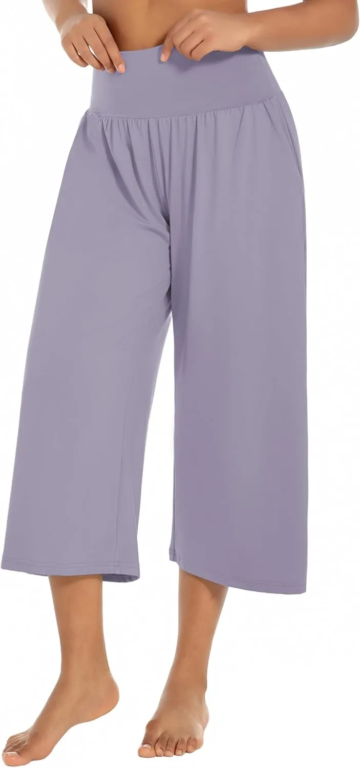 BUBBLELIME 20"/27"/29"/31"/35" Women's High Waist Casual Wide Leg Yoga Pants Cozy Loose Comfy Lounge Sweatpants with Pockets