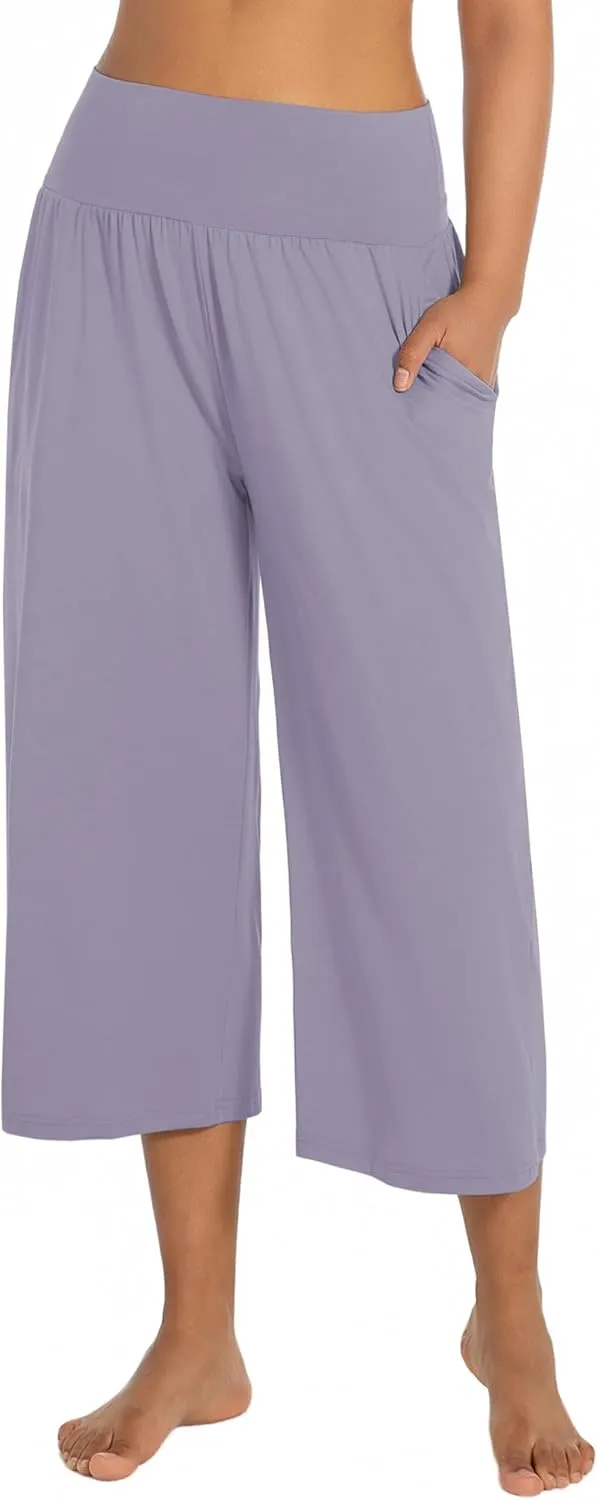 BUBBLELIME 20"/27"/29"/31"/35" Women's High Waist Casual Wide Leg Yoga Pants Cozy Loose Comfy Lounge Sweatpants with Pockets