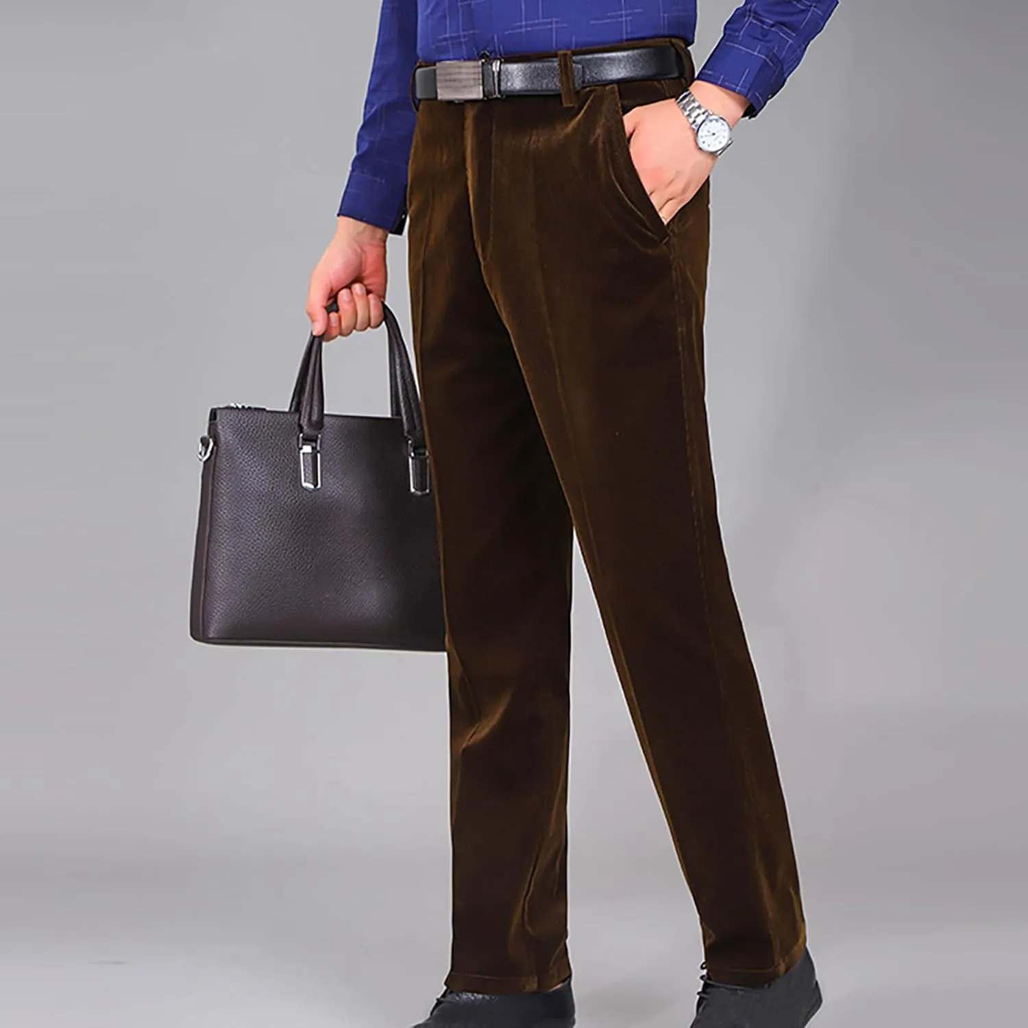 Business Casual Pants for Men Slim Fit Dress Pants Classic Straight Fit Lightweight Regular Fit Work Pants for Men