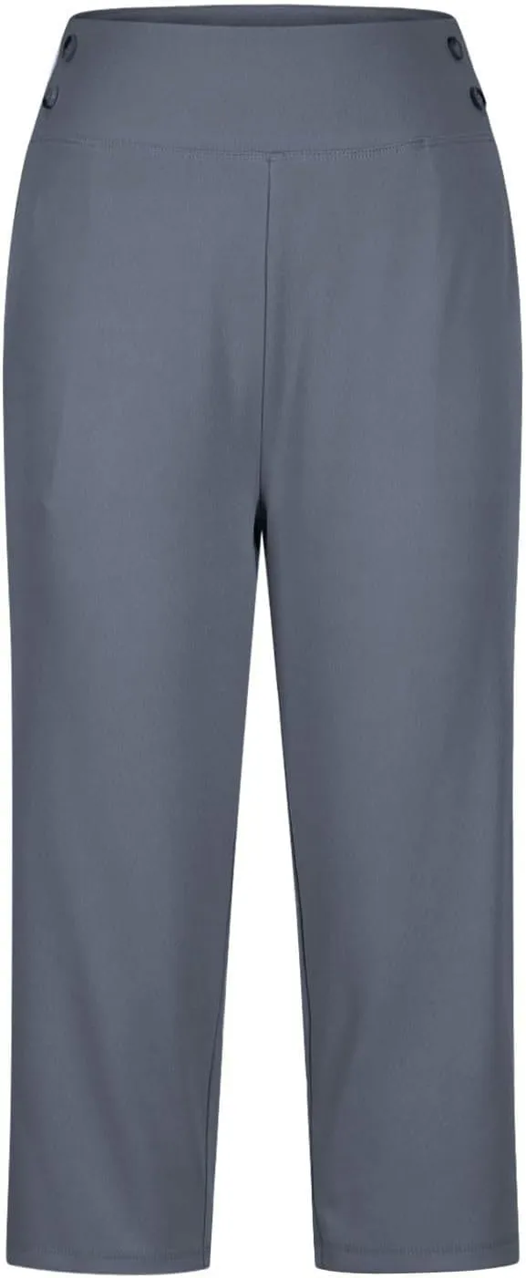 Capri Pants for Women Summer Elastic High Waisted Stretch Lightweight Tummy Control Leggings Workout Yoga Outfits