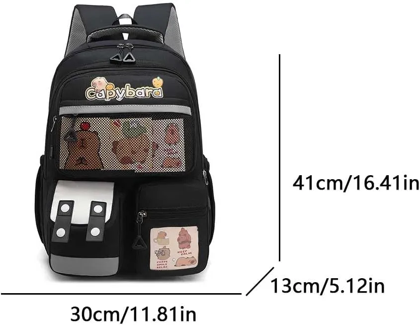 Capybara Backpack Ita Bag Breathable Cute Mochila Capybara Bag Kawaii Cartoon Backpack
