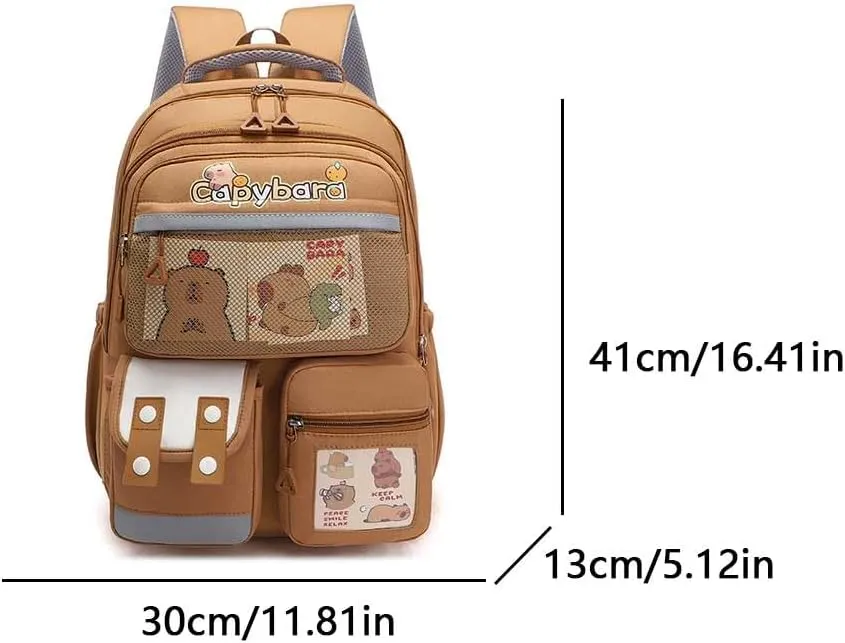 Capybara Backpack Ita Bag Breathable Cute Mochila Capybara Bag Kawaii Cartoon Backpack