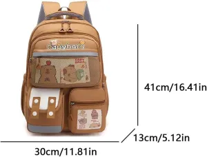 Capybara Backpack Ita Bag Breathable Cute Mochila Capybara Bag Kawaii Cartoon Backpack