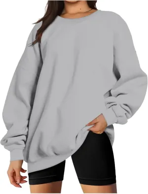 Ceboyel Womens Oversized Sweatshirts Fall 2023 Pullover Sweater Comfy Crewneck Hoodies Trendy Vintage Y2K Clothes Outfits