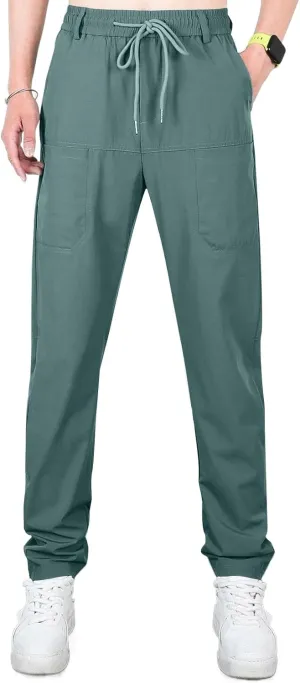 Chinos Pants Men, Stretch Active Chino Pants Slim Fit Mens Slacks Tapered Pants Twill Cargo Casual Pants Golf Jogger