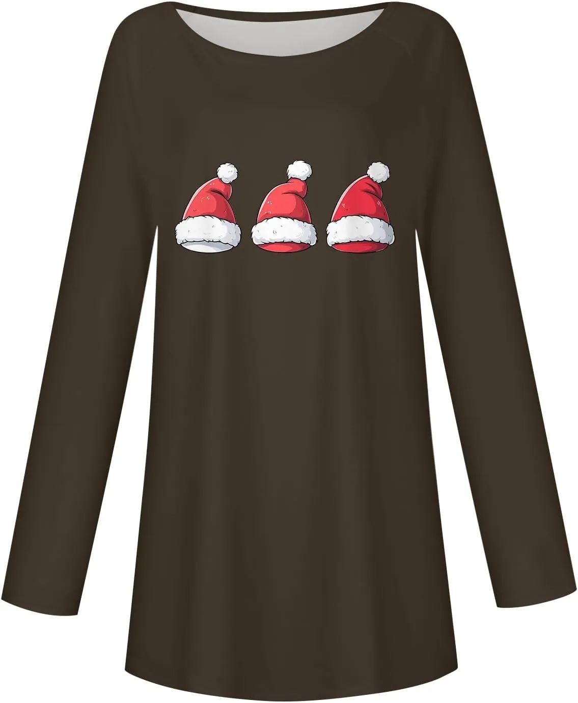 Christmas Sweatshirt for Women 2024 Funny Plus Size Print Sweatshirts Crewneck Long Sleeve Xmas Holiday Vacation Tops