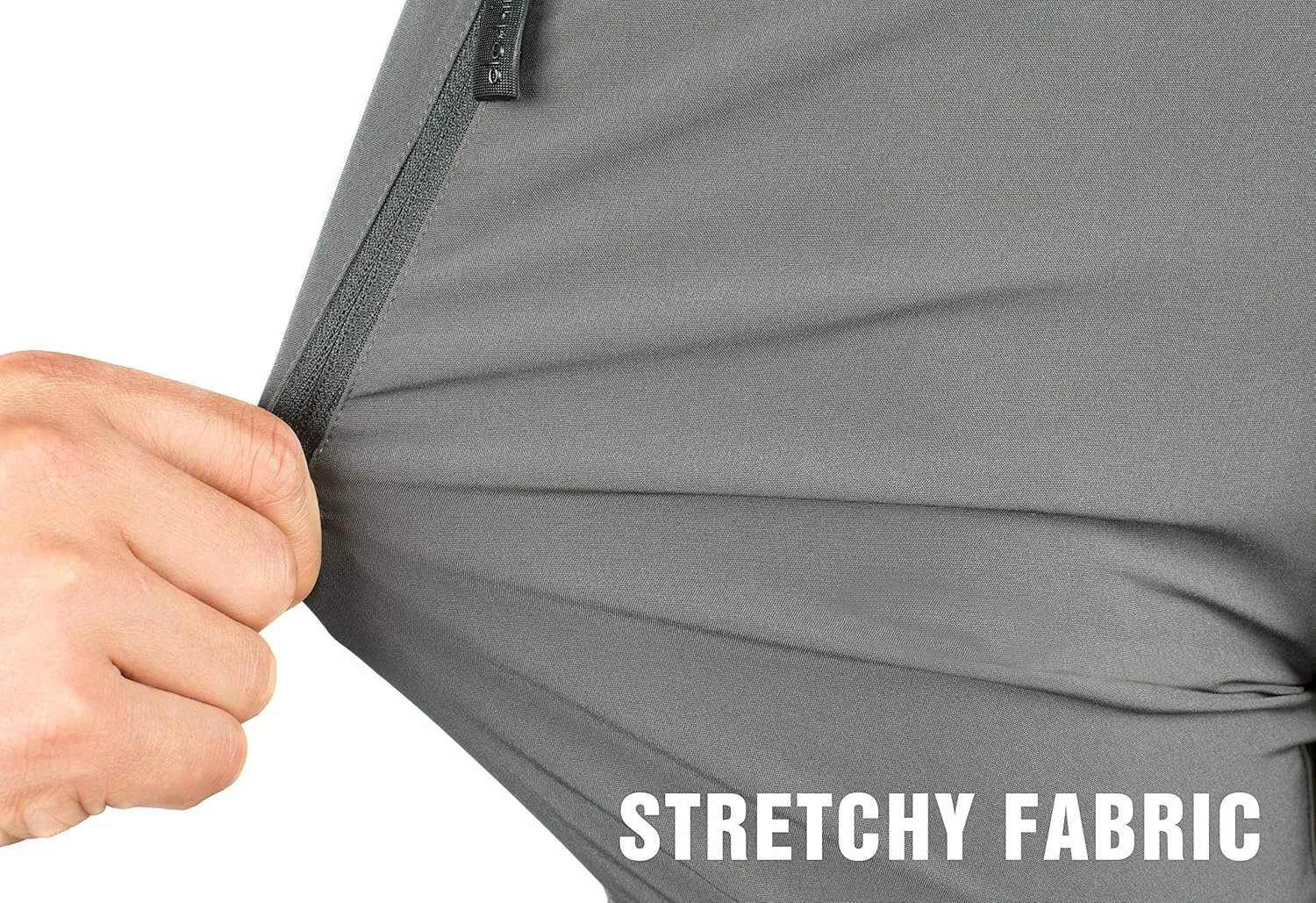 clothin Men's Elastic-Waist Travel Pant Stretchy Lightweight Pant Multi-Pockets Quick Dry Breathable