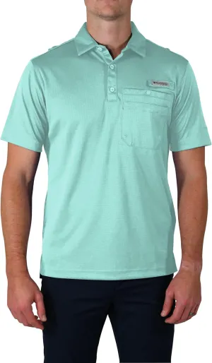 Columbia Men's Golf Flycaster Pocket Polo Shirt Omni Wick Breathable Short Sleeve