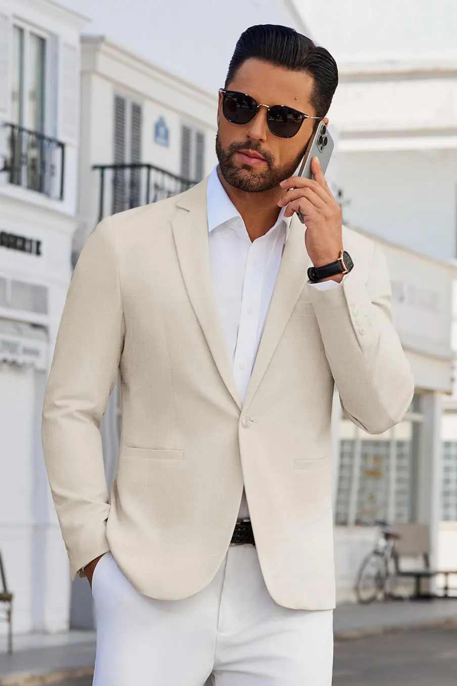 COOFANDY Men's Casual Blazer Lightweight Sport Coat One Button Suit Jacket