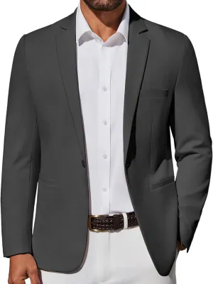 COOFANDY Men's Casual Blazer Lightweight Sport Coat One Button Suit Jacket