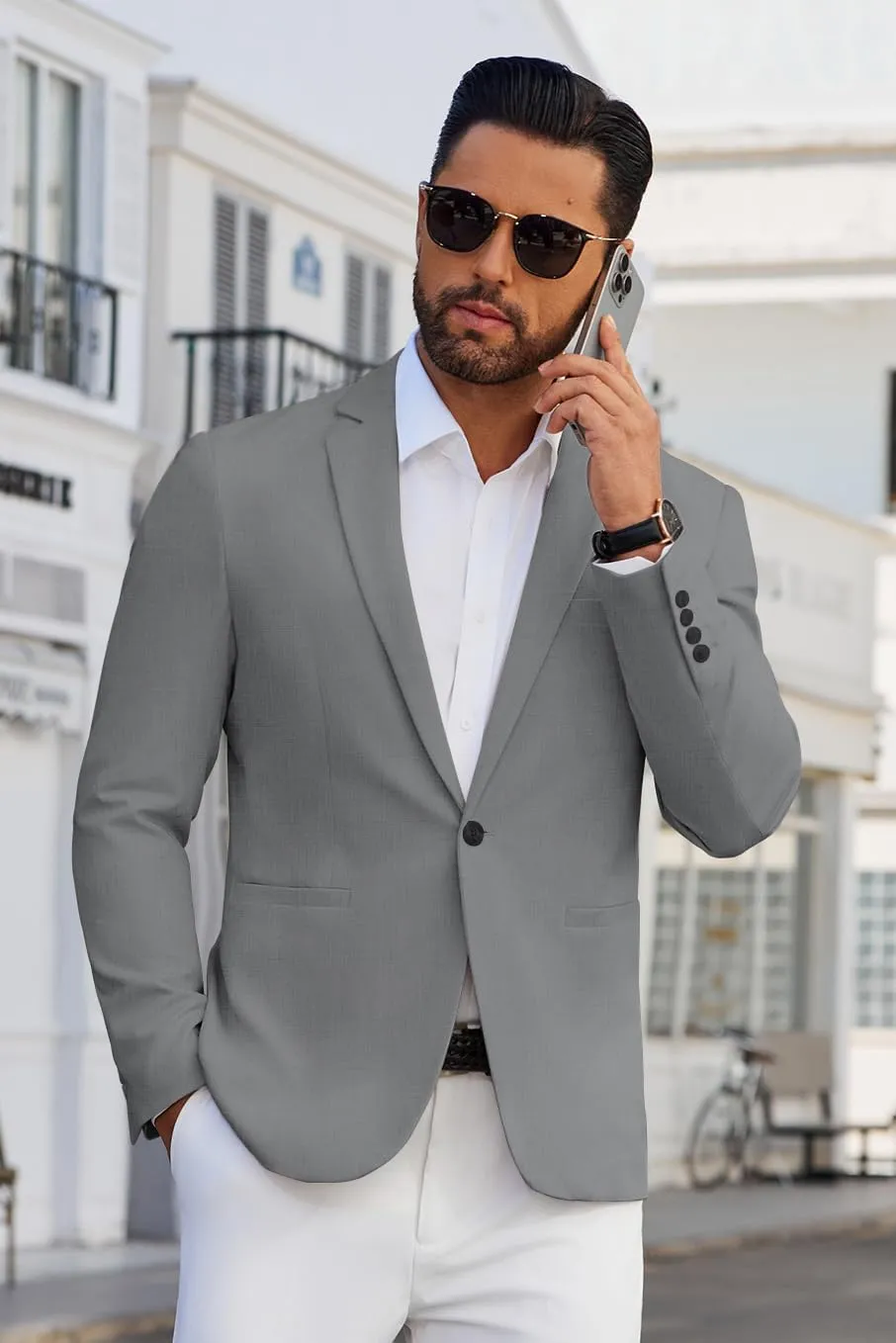 COOFANDY Men's Casual Blazer Lightweight Sport Coat One Button Suit Jacket