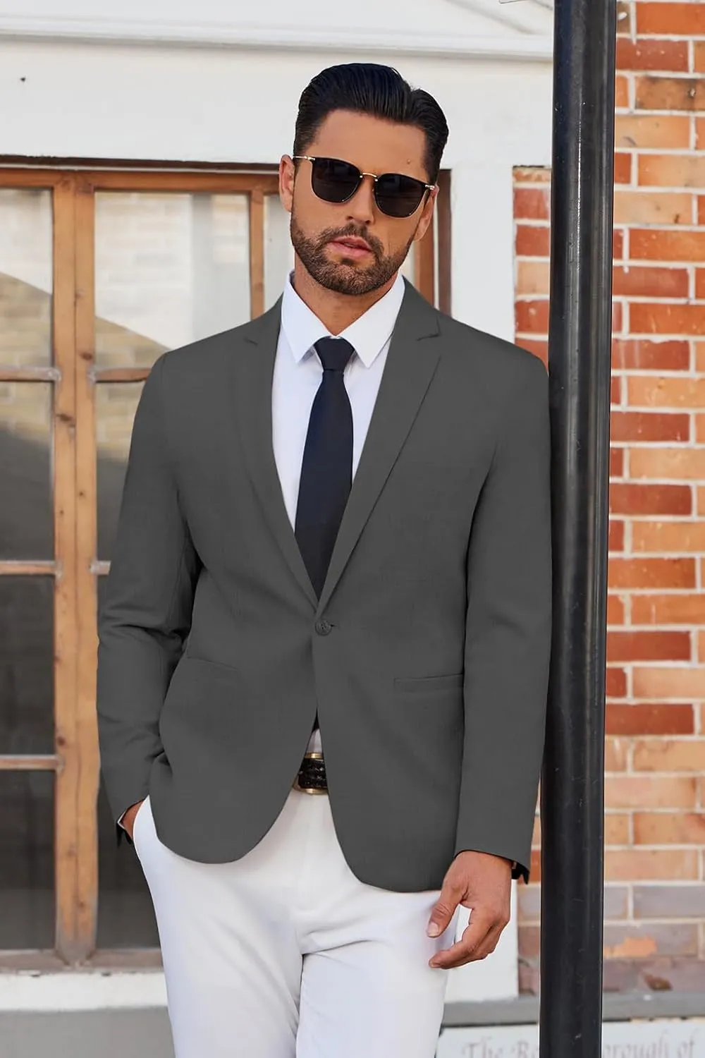 COOFANDY Men's Casual Blazer Lightweight Sport Coat One Button Suit Jacket