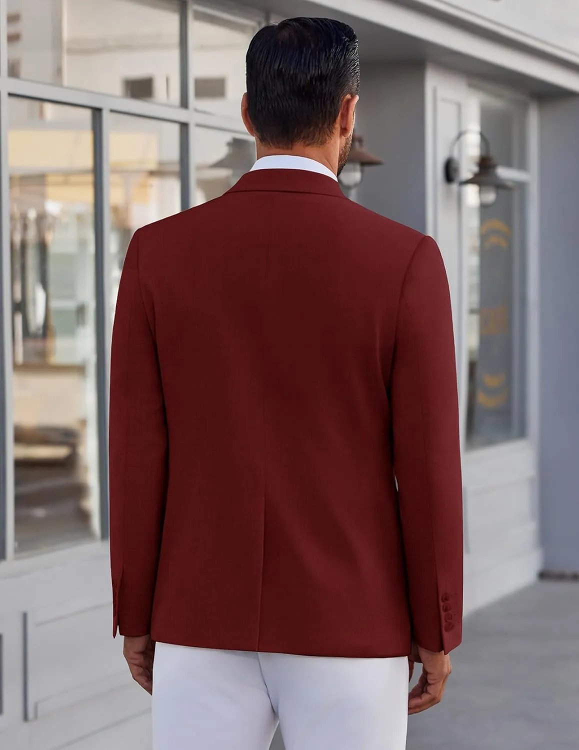 COOFANDY Men's Casual Blazer Lightweight Sport Coat One Button Suit Jacket