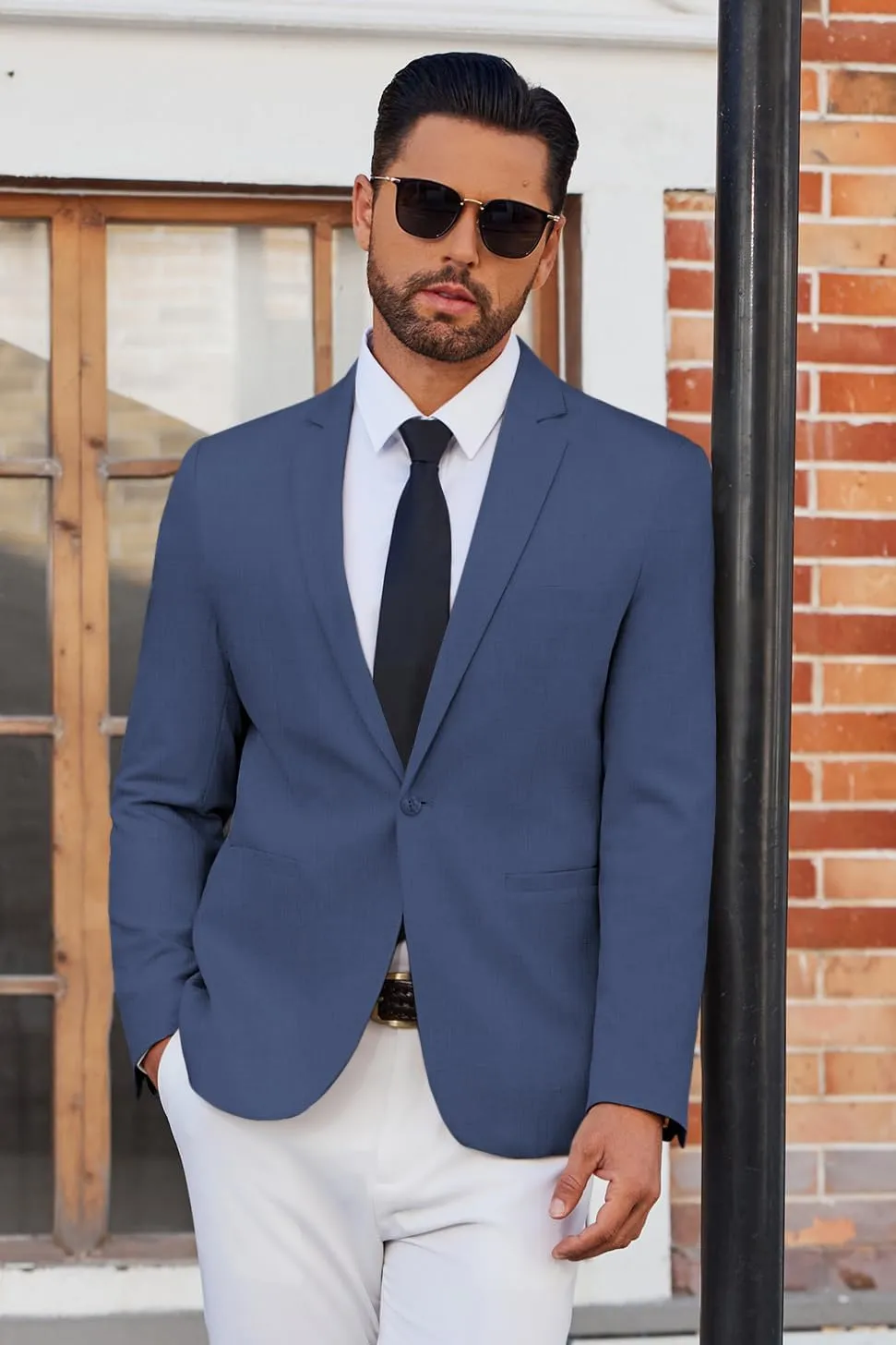 COOFANDY Men's Casual Blazer Lightweight Sport Coat One Button Suit Jacket