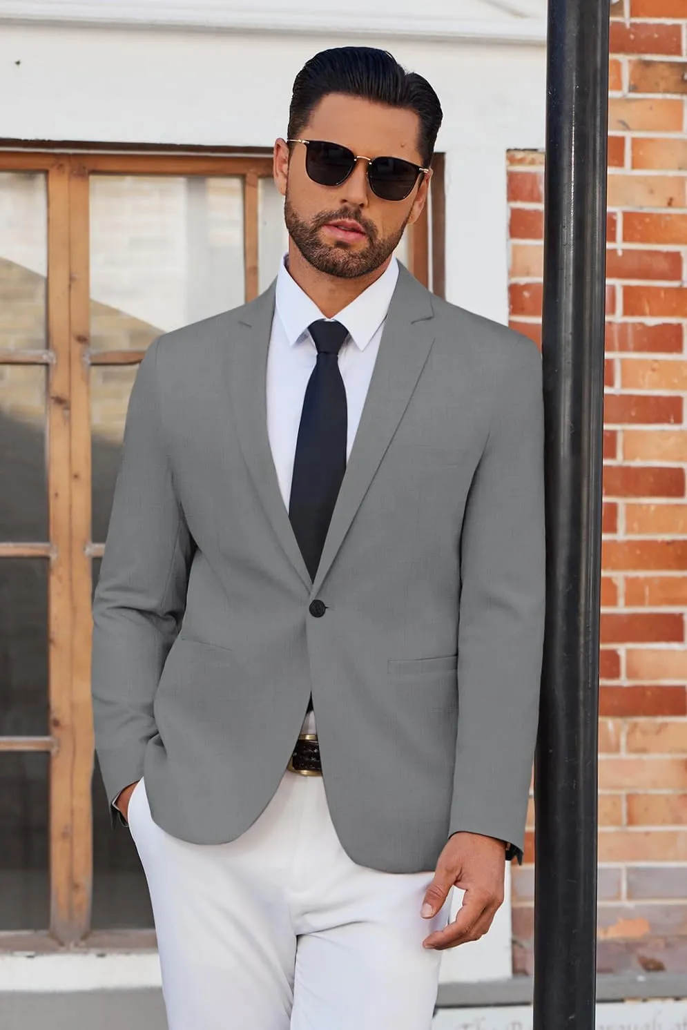 COOFANDY Men's Casual Blazer Lightweight Sport Coat One Button Suit Jacket