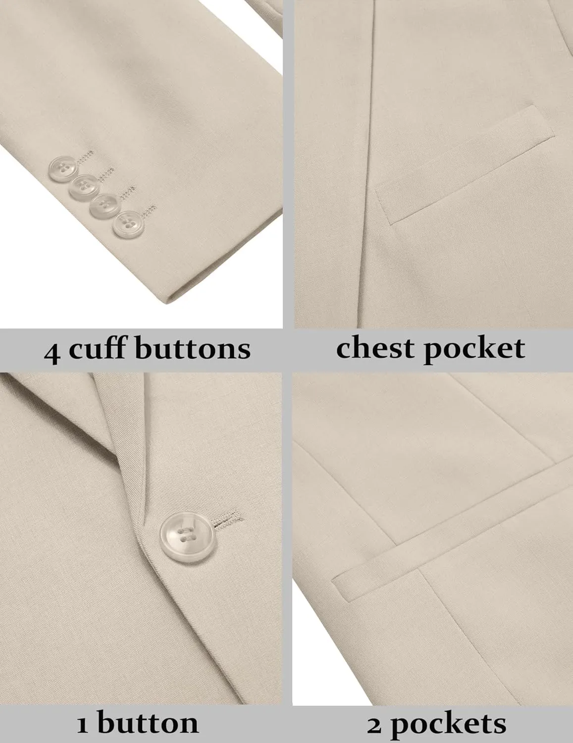 COOFANDY Men's Casual Blazer Lightweight Sport Coat One Button Suit Jacket