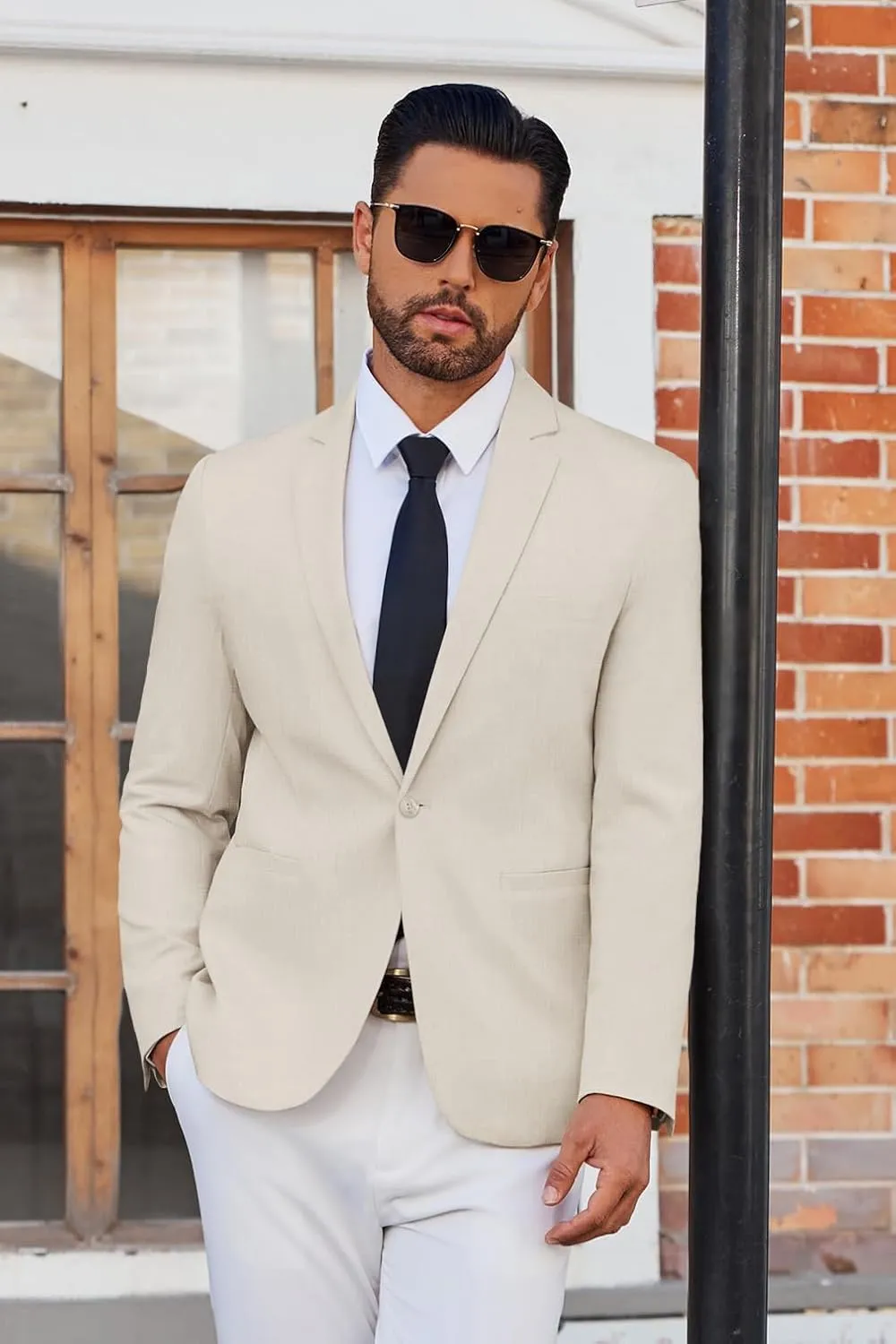 COOFANDY Men's Casual Blazer Lightweight Sport Coat One Button Suit Jacket