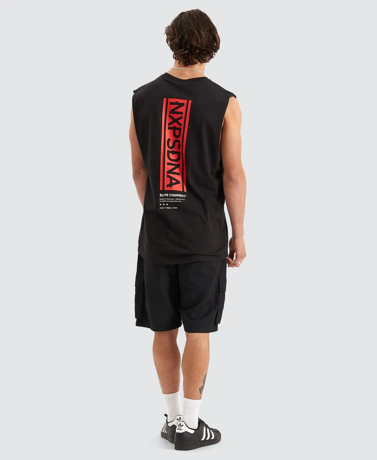 Coupe Scoop Back Muscle Tee Jet Black