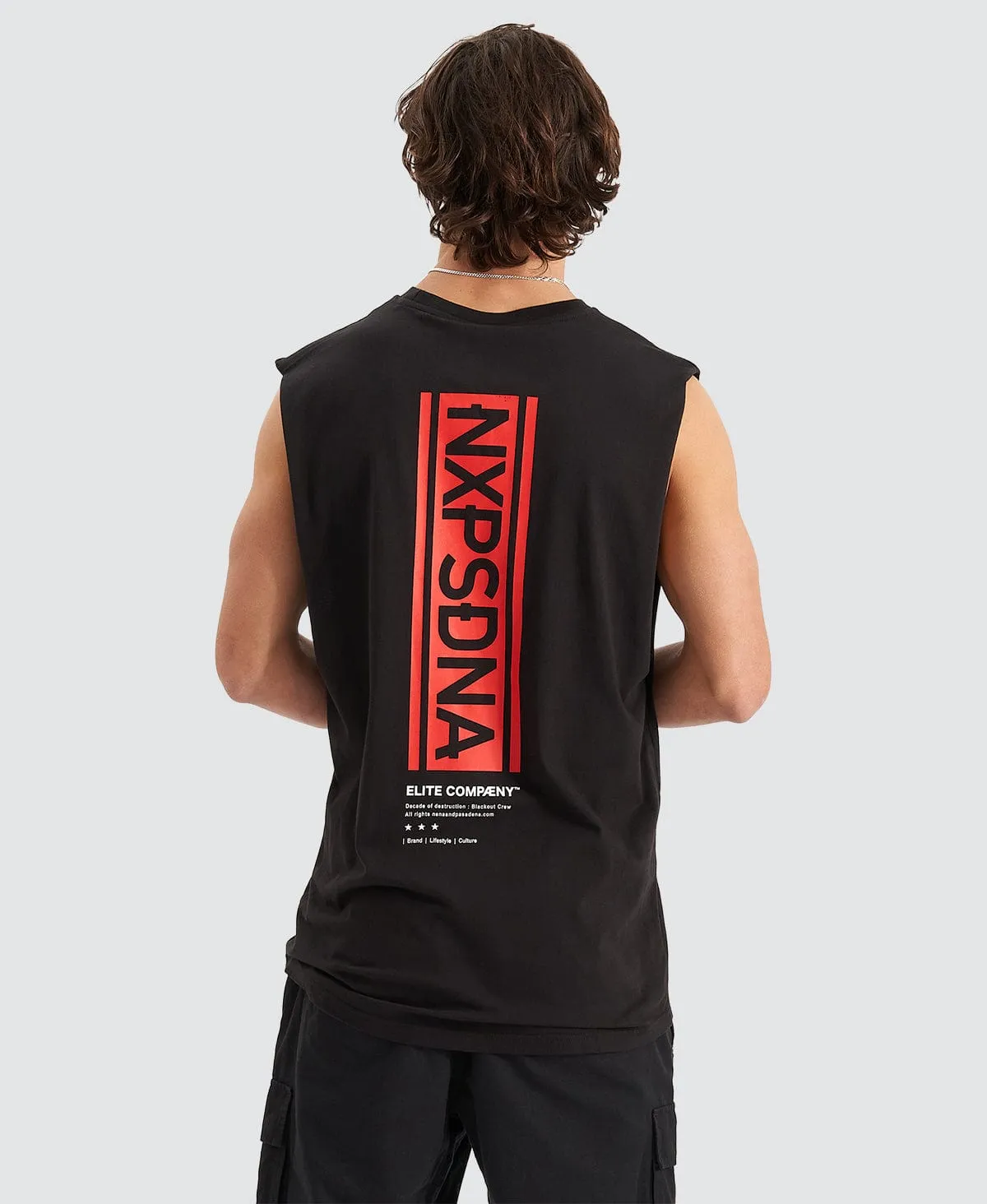 Coupe Scoop Back Muscle Tee Jet Black