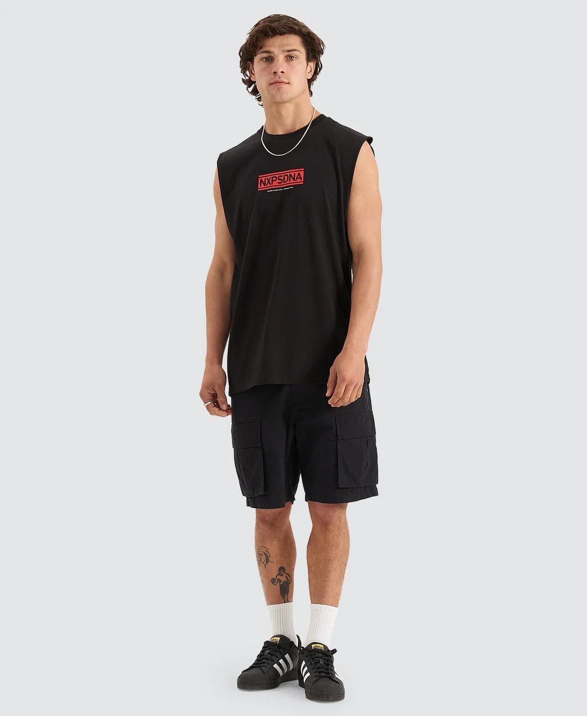 Coupe Scoop Back Muscle Tee Jet Black