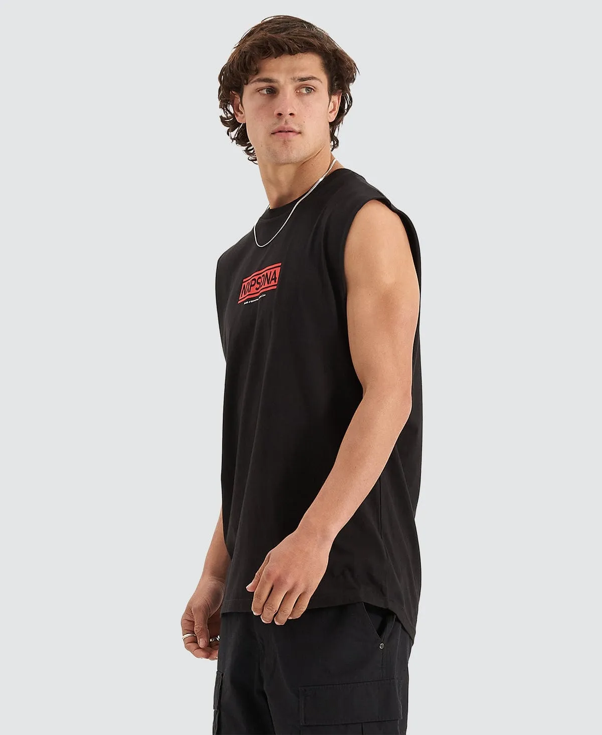 Coupe Scoop Back Muscle Tee Jet Black