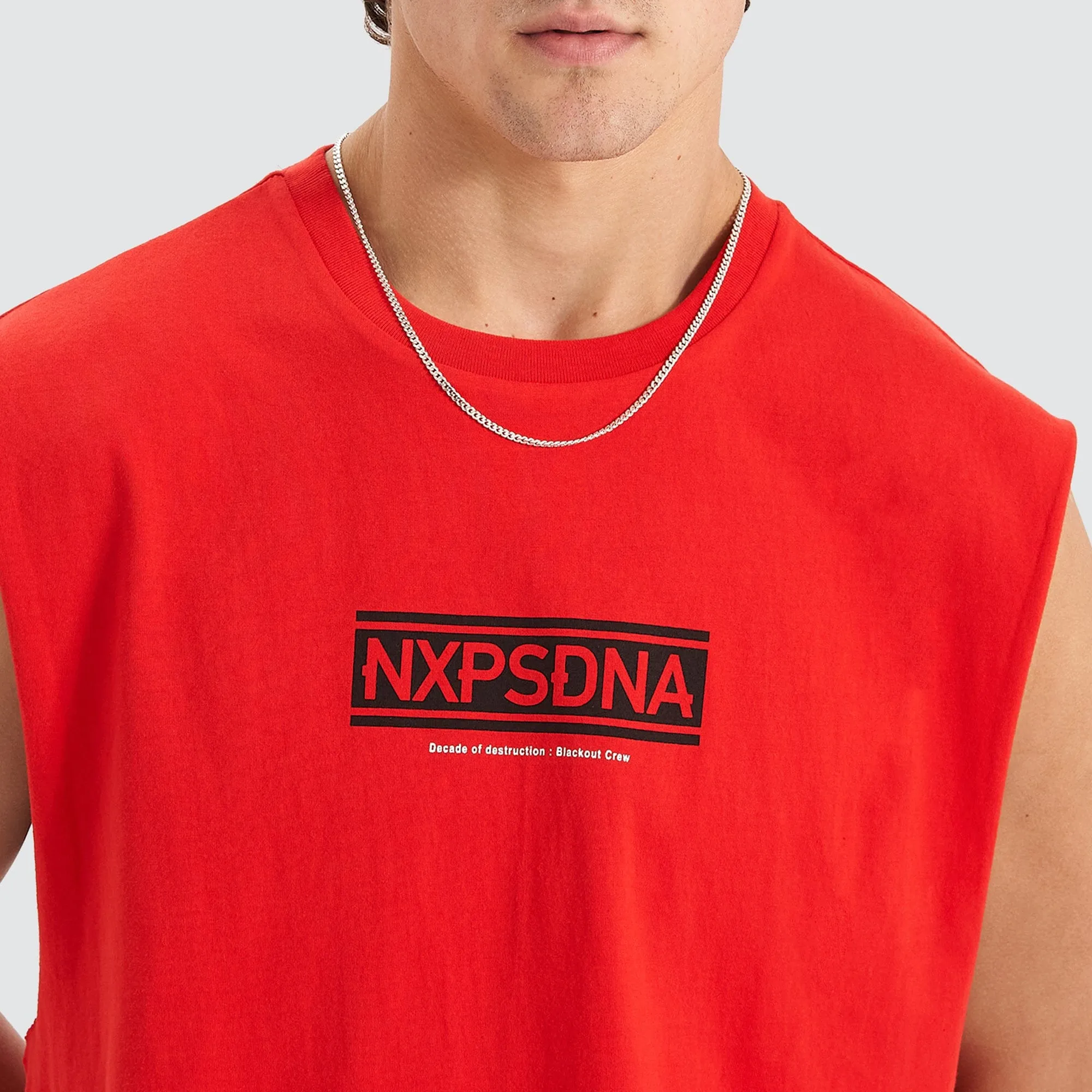 Coupe Scoop Back Muscle Tee Poppy Red