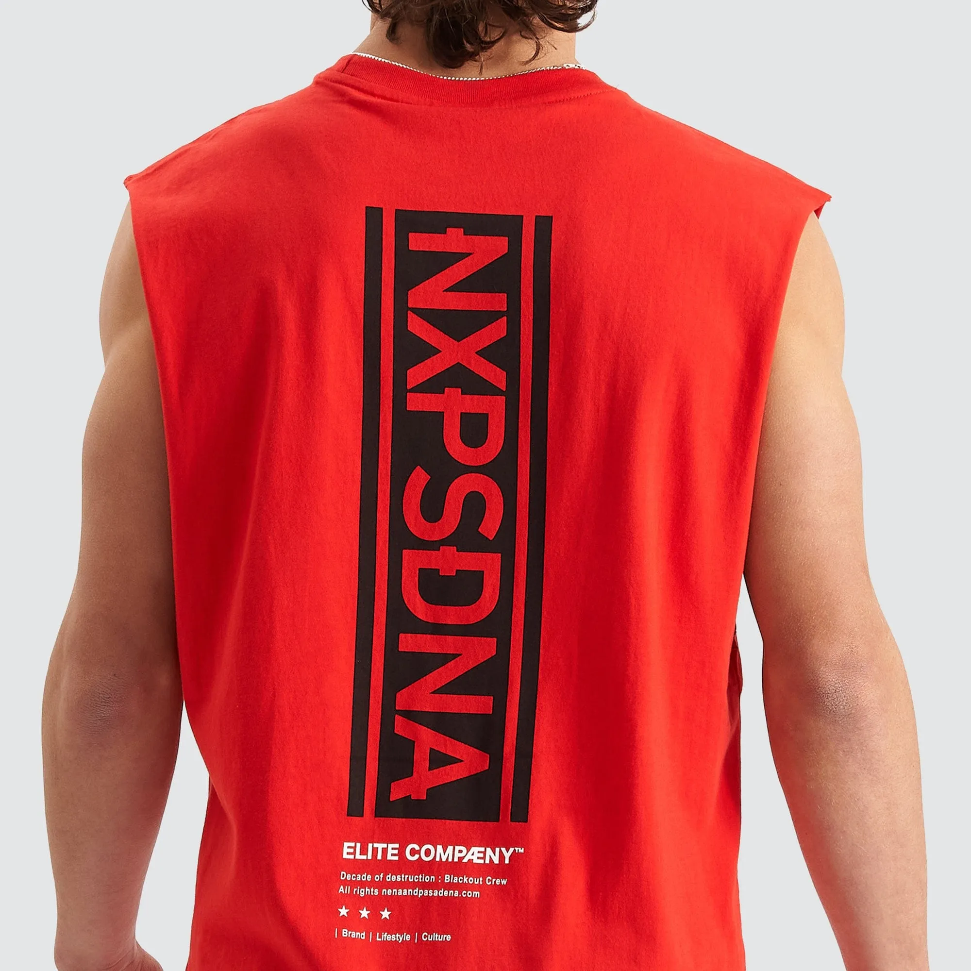 Coupe Scoop Back Muscle Tee Poppy Red