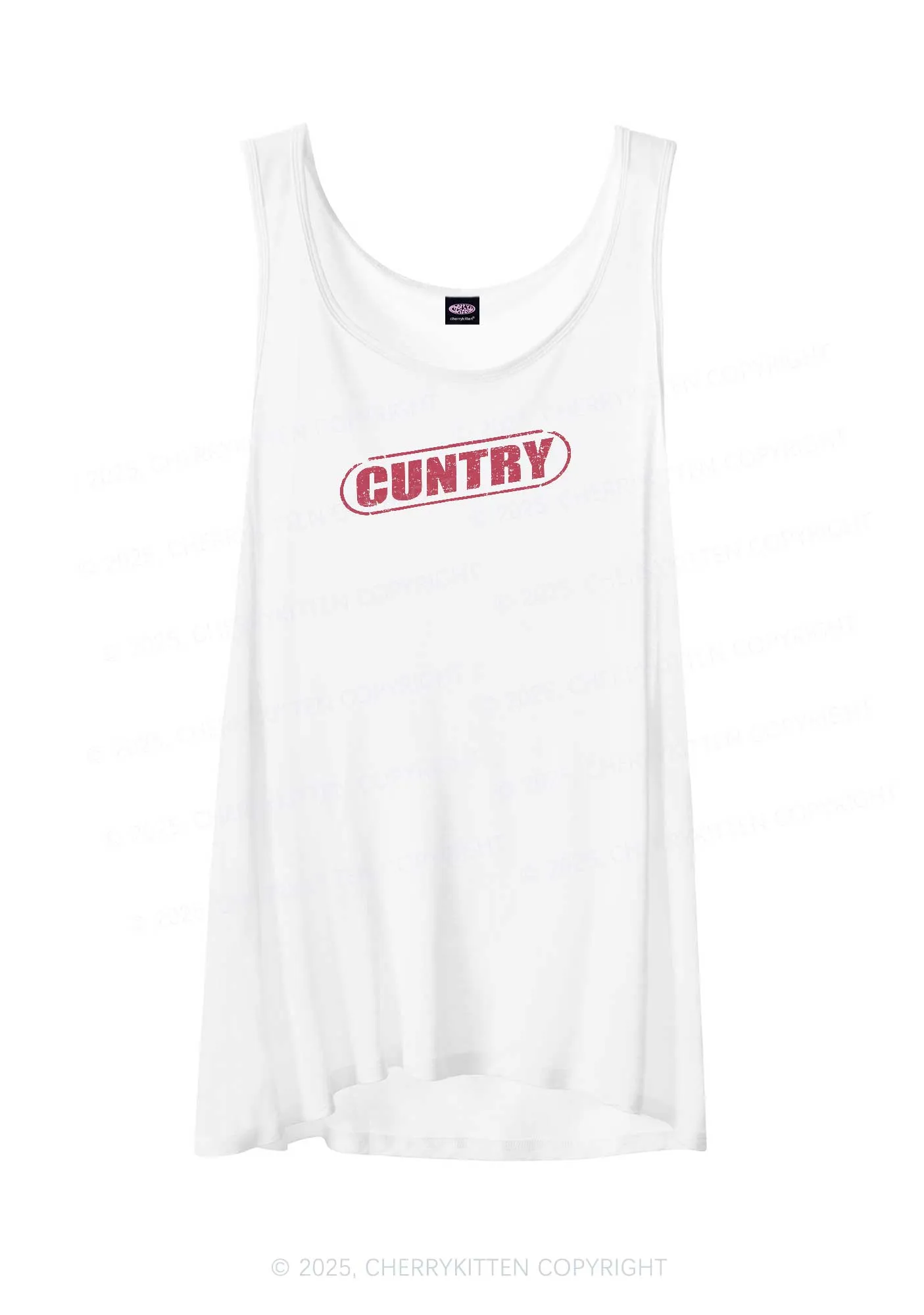 Cuntry Y2K Sheer Boyfriend Tank Cherrykitten
