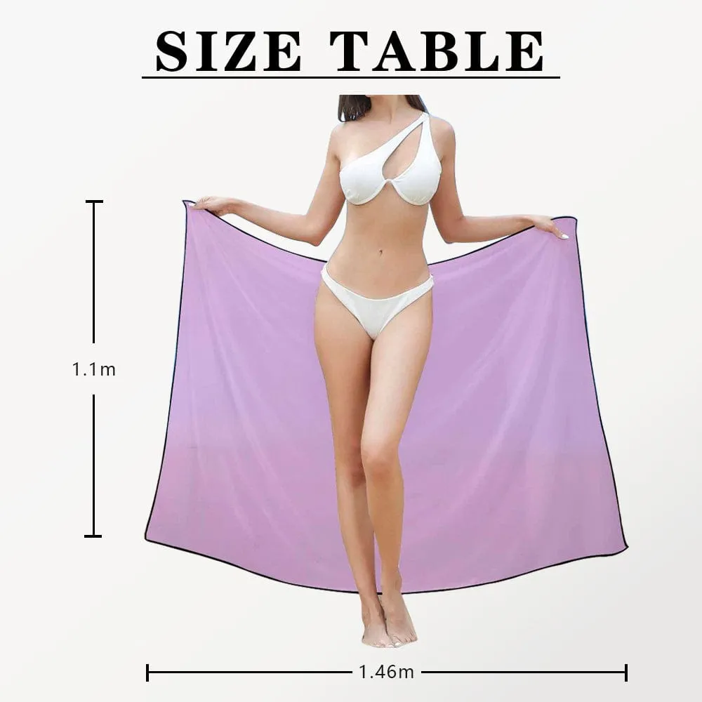 Custom Big Face Multiple Colors Long Sarongs Beach Wrap Personalized Bikini Cover Up