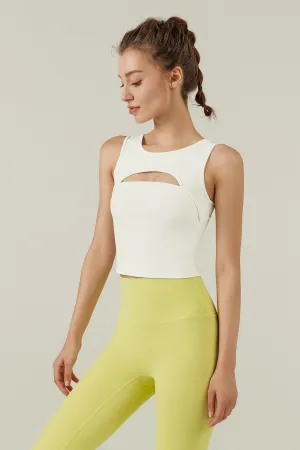 Cutout Tank Tops with Built-In Bra