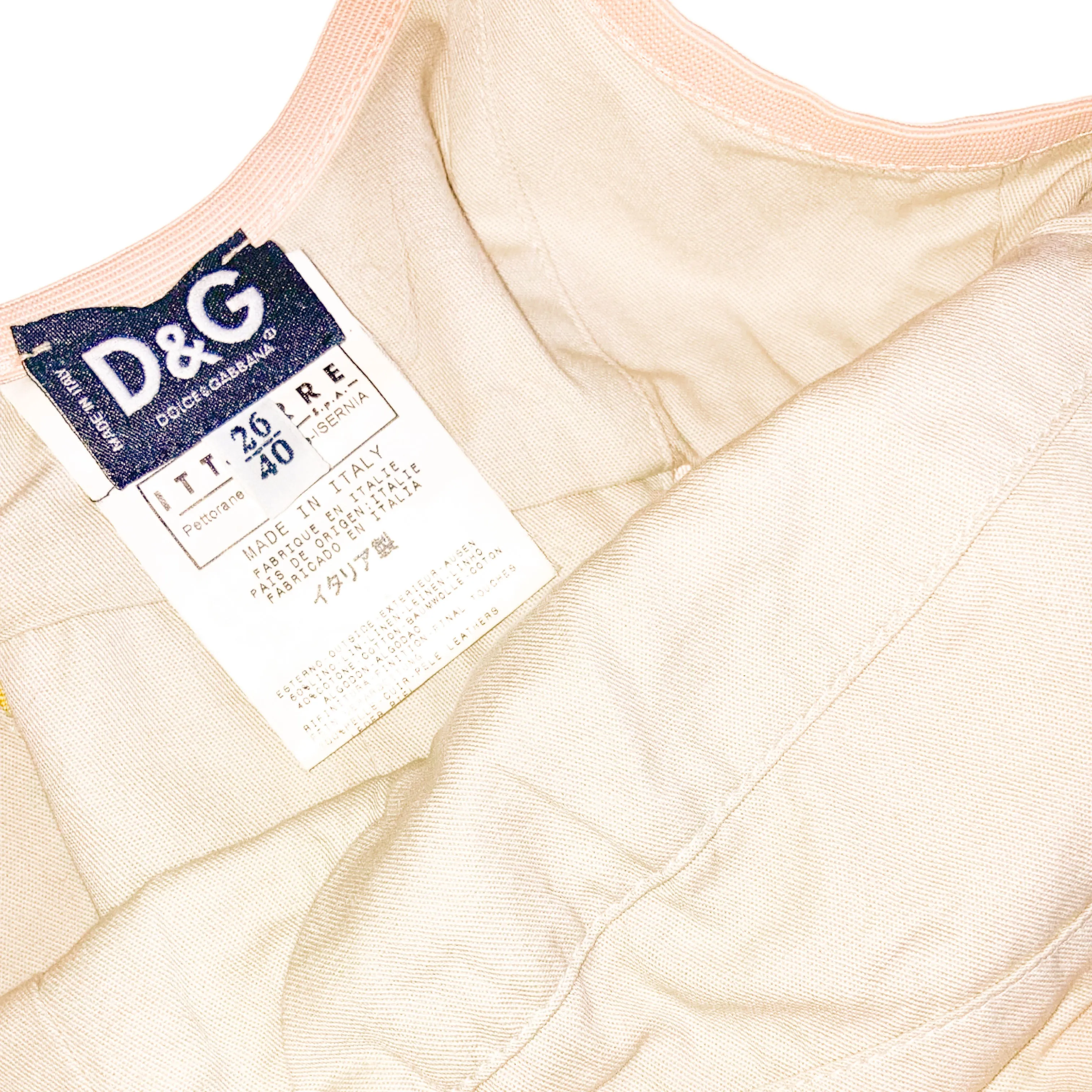 D&G VTG rare bondage bustier